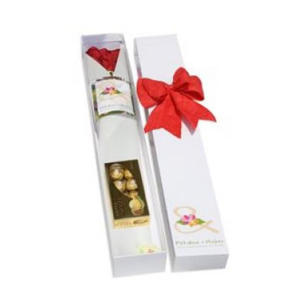 Caja de Rosas 6 Rojas + Ch. FR