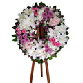 Corona de flores recuerdos felices