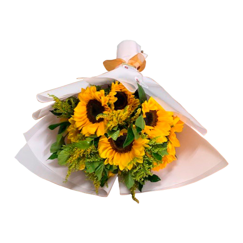 Girasoles en ramo happy day