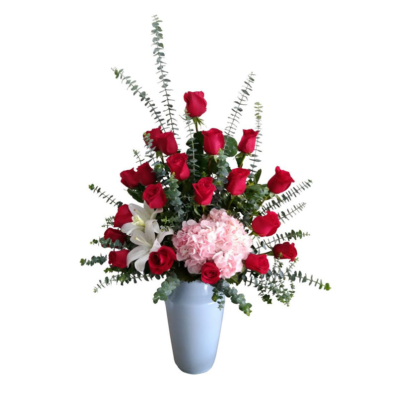 Arreglo rosas rojas Rosemarie